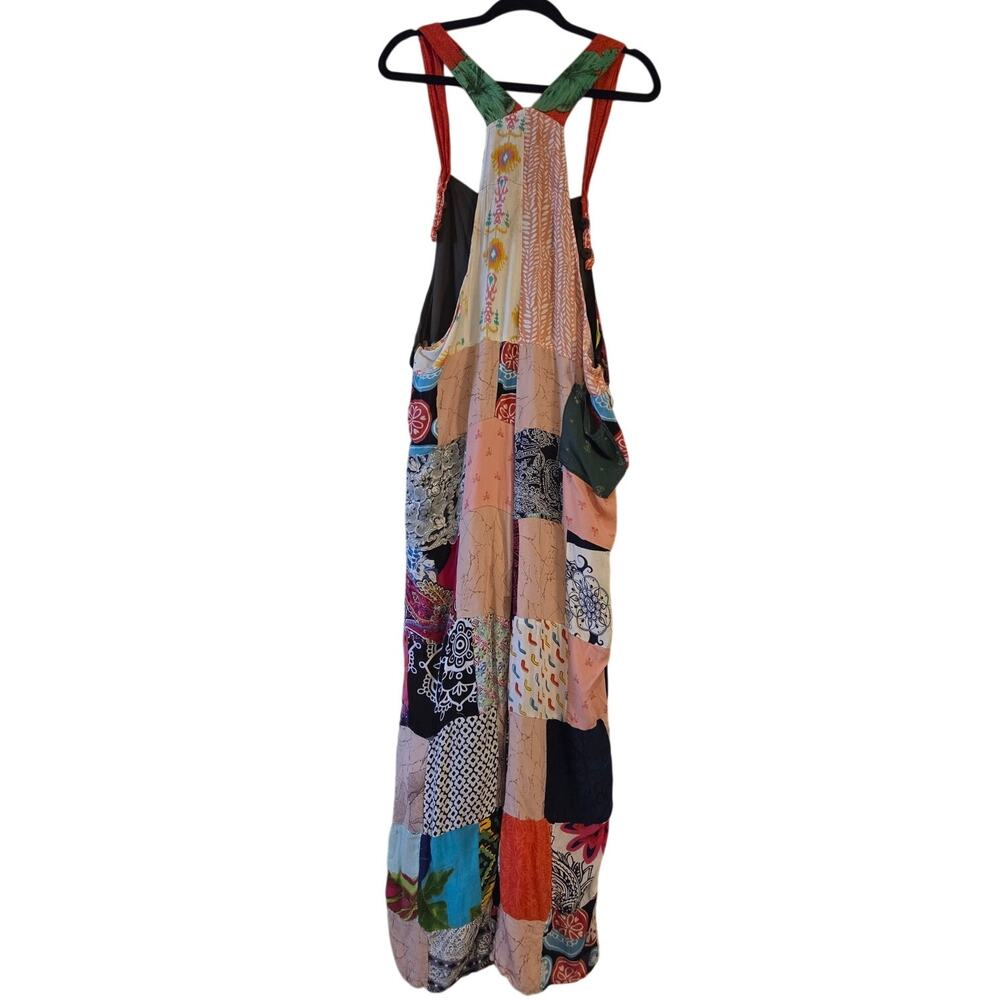 Relaxed Bohemian Patchwork Hippie Jumpsuit